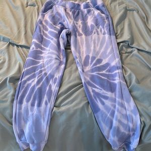 Kids purple tie dye sweat pants